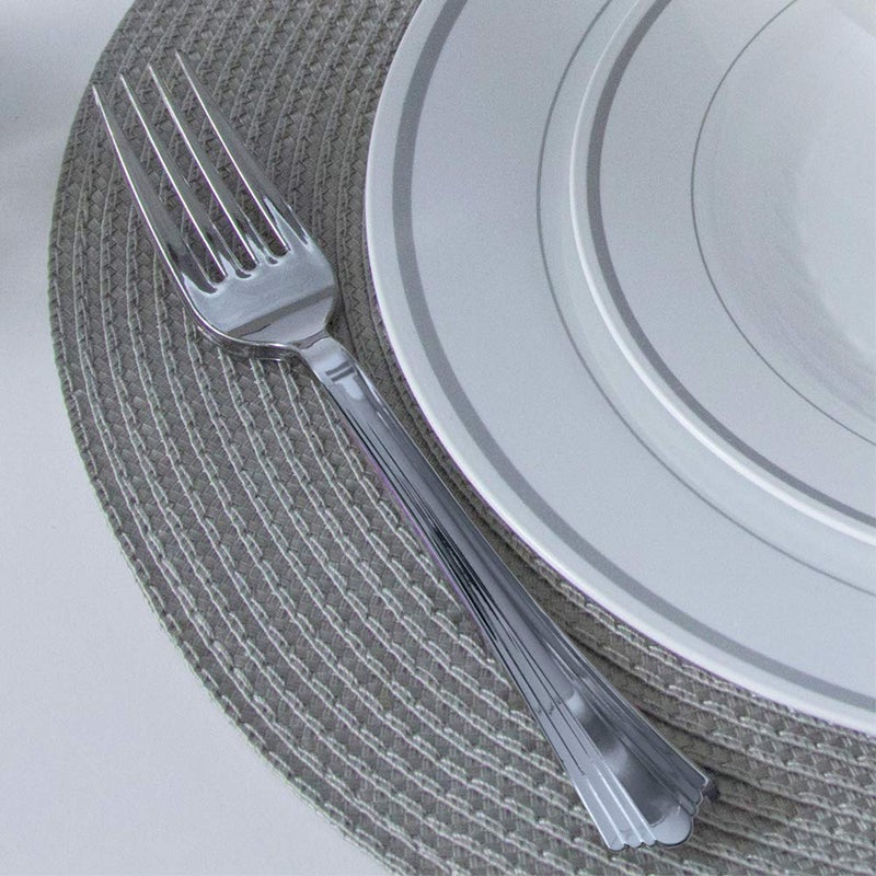 WNA Reflections Bagged Plastic Cutlery Fork, Silver - Image 3
